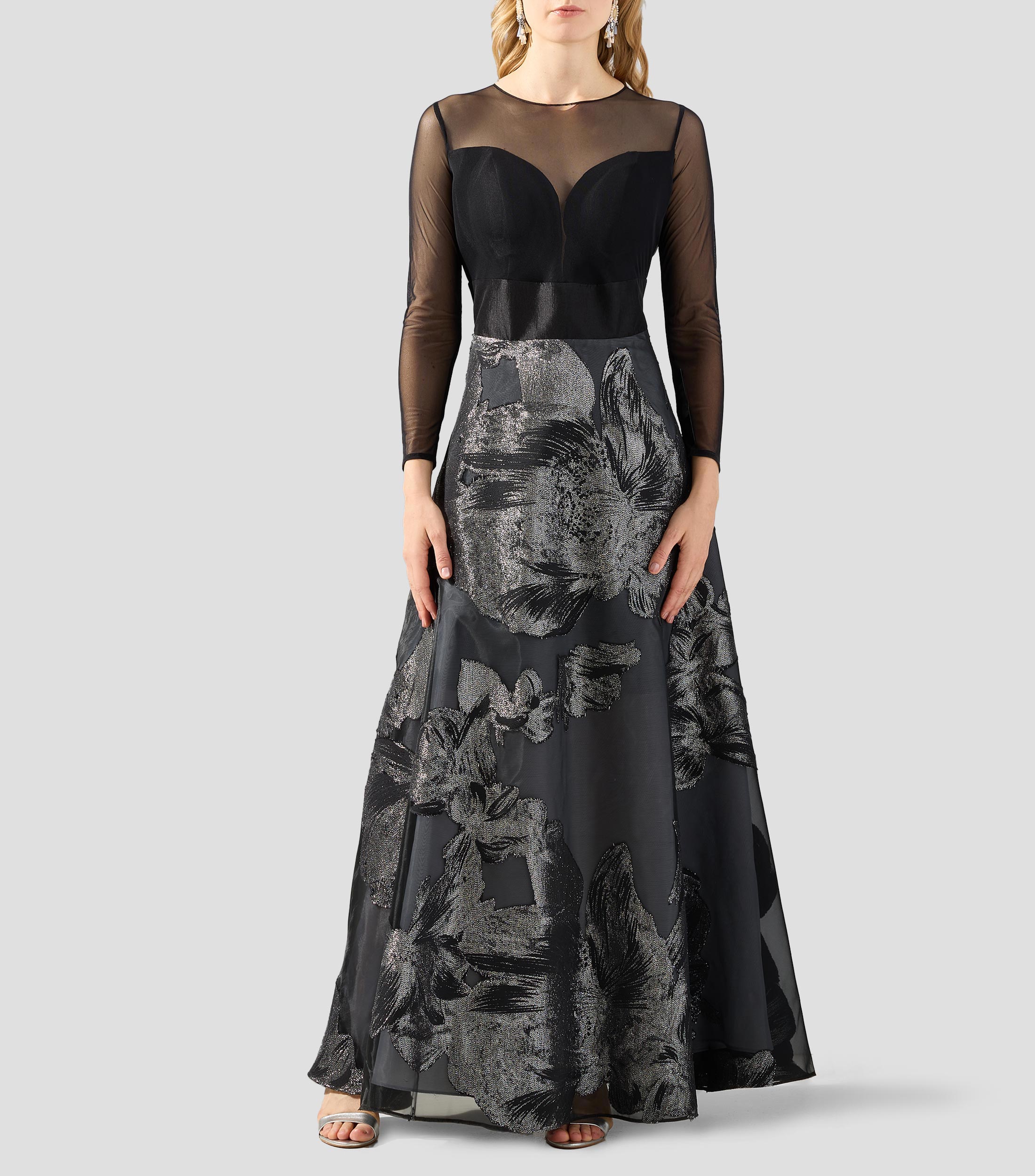 Vestido de fiesta largo manga larga fantasía Mujer